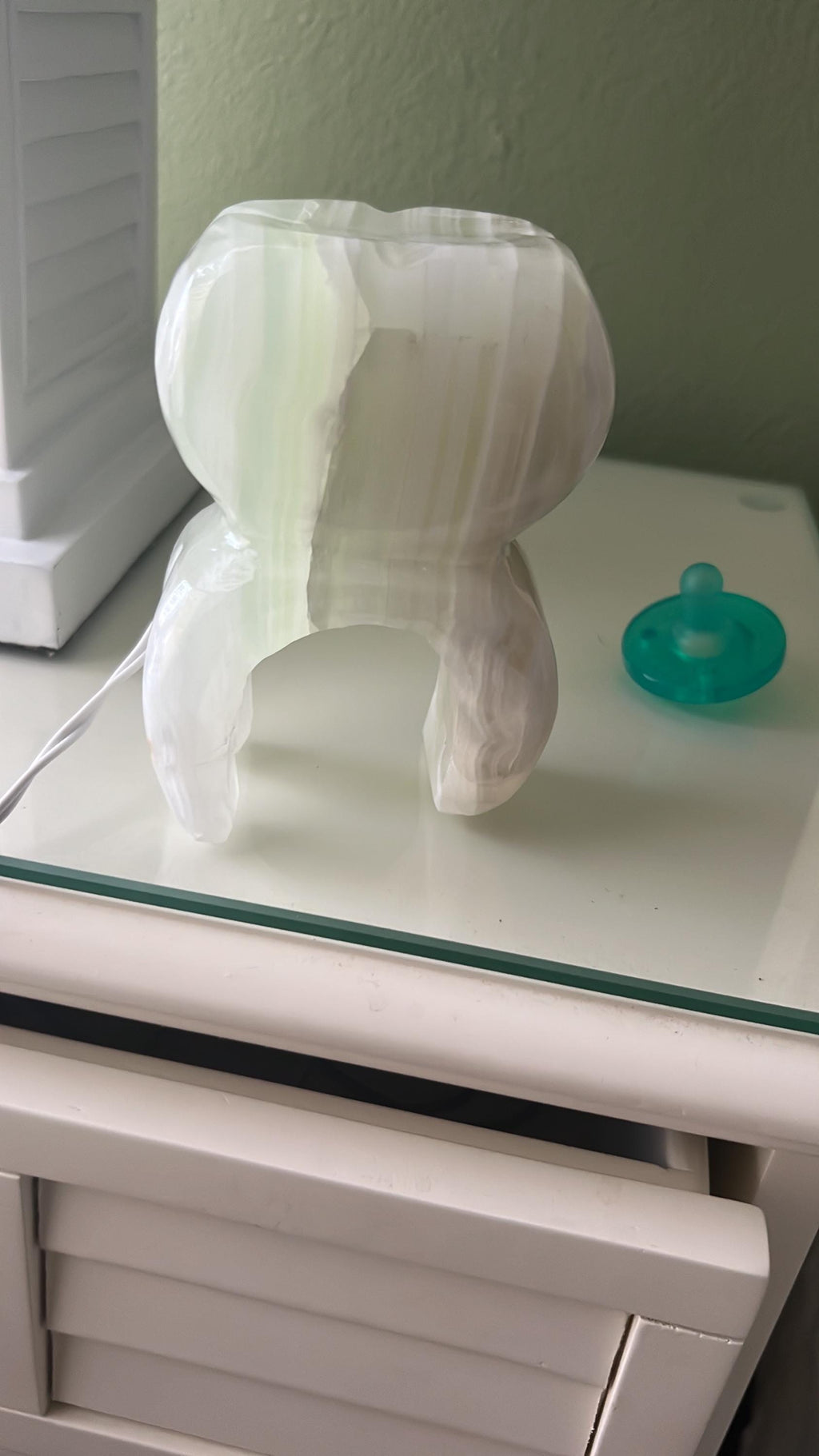 Hand Carved Onyx Tooth Lamp Triple Polished by our crew.