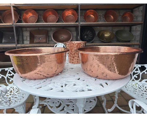 Copper Basin Tub Foot Massage