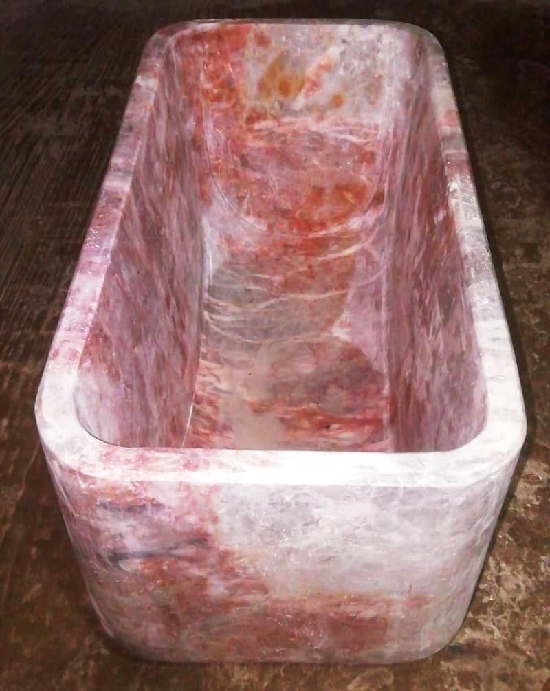 Marble Bathtub Large 6Ft. Hand Carved and Triple Polished by our crew.