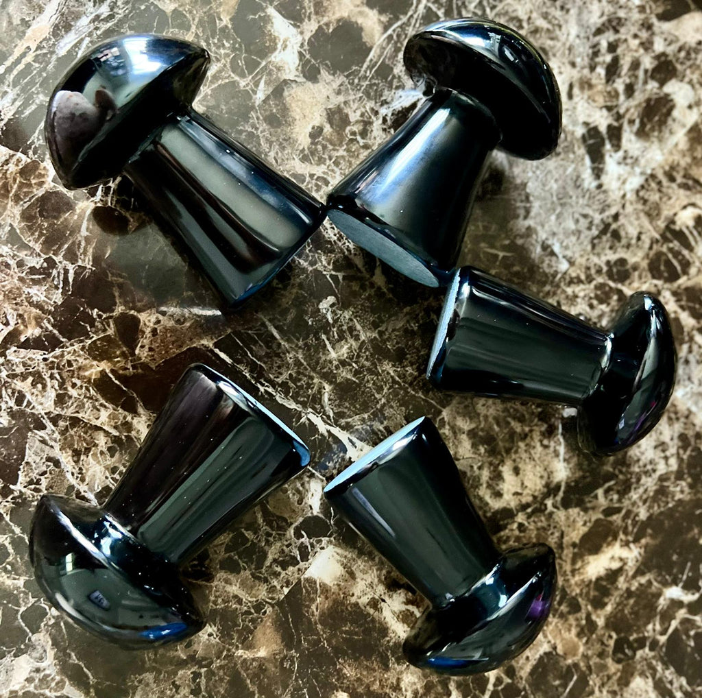 Massage Stones Triple Polished Hand Carved Professional Model. Set of 2.